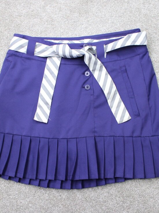 Nike Pants - Nike Golf Skort Womens 8 Purple Tour Performance Pleated Shorts Dri-Fit‎ w/ Belt